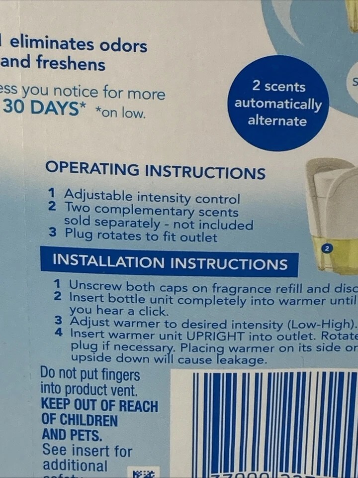 Febreze NOTICEables Scented Oil Warmer Plug In 2 in 1 Air Freshener NO REFILL
