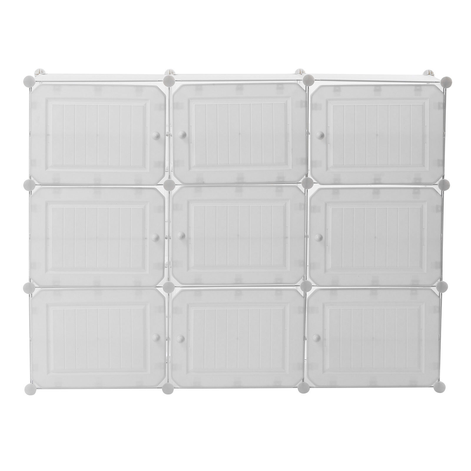 6-Tier Shelf Stackable Storage Organizer Shoe Rack Clear Door Unit Cube Cabinet