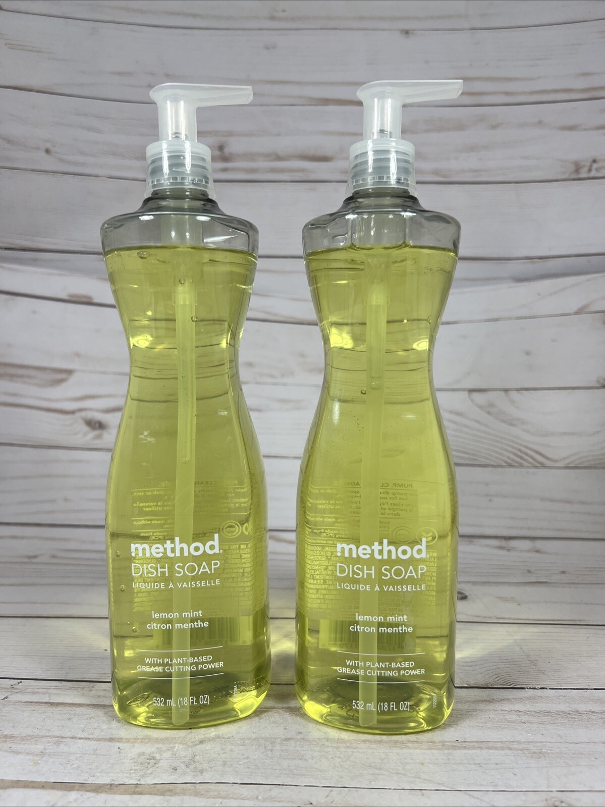 Method Liquid Dish Washing Soap Lemon Mint 18oz (2 Pack)