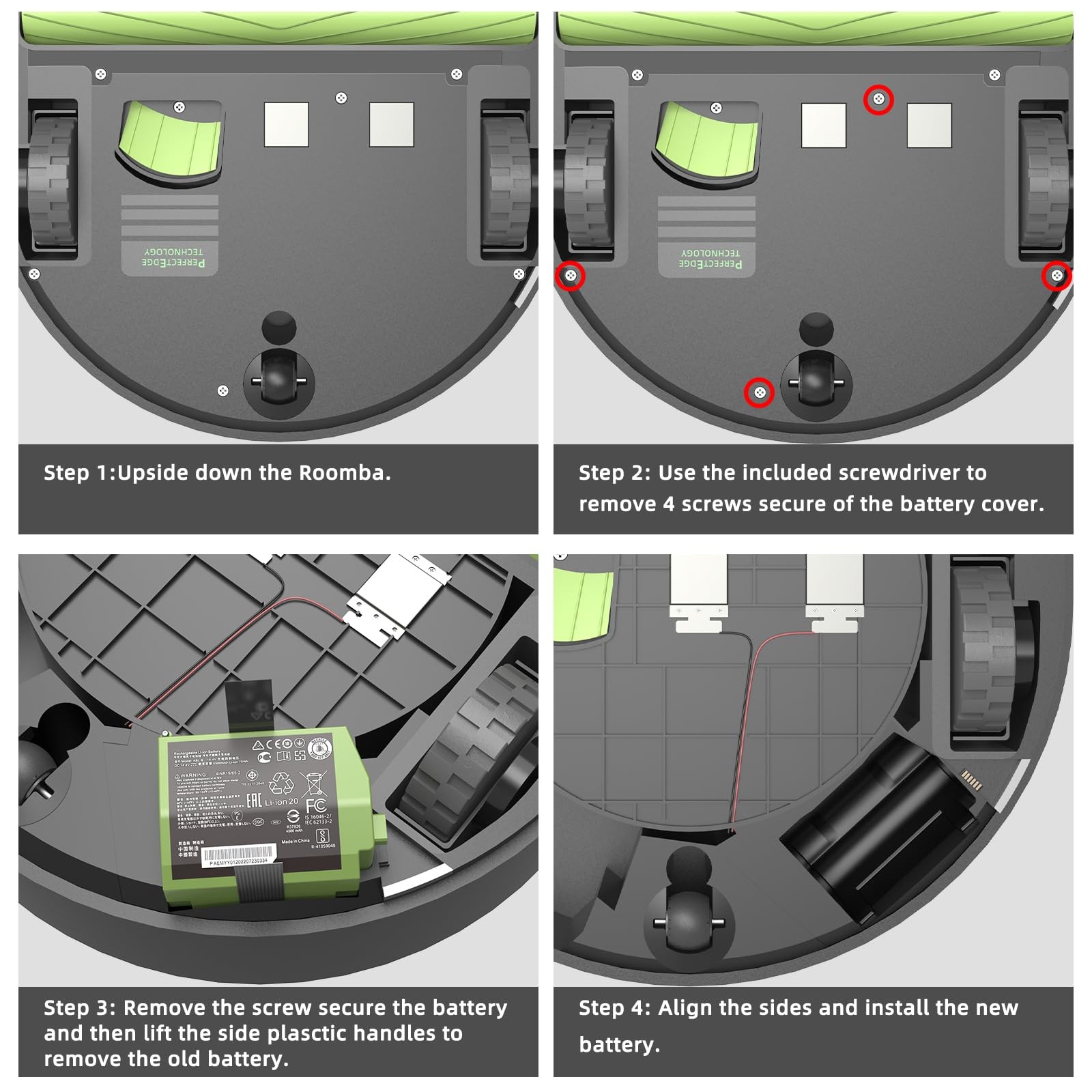 Jgtm For Roomba S9 Plus Battery Replacement Abl-B Li-Ion Batteria Compatible