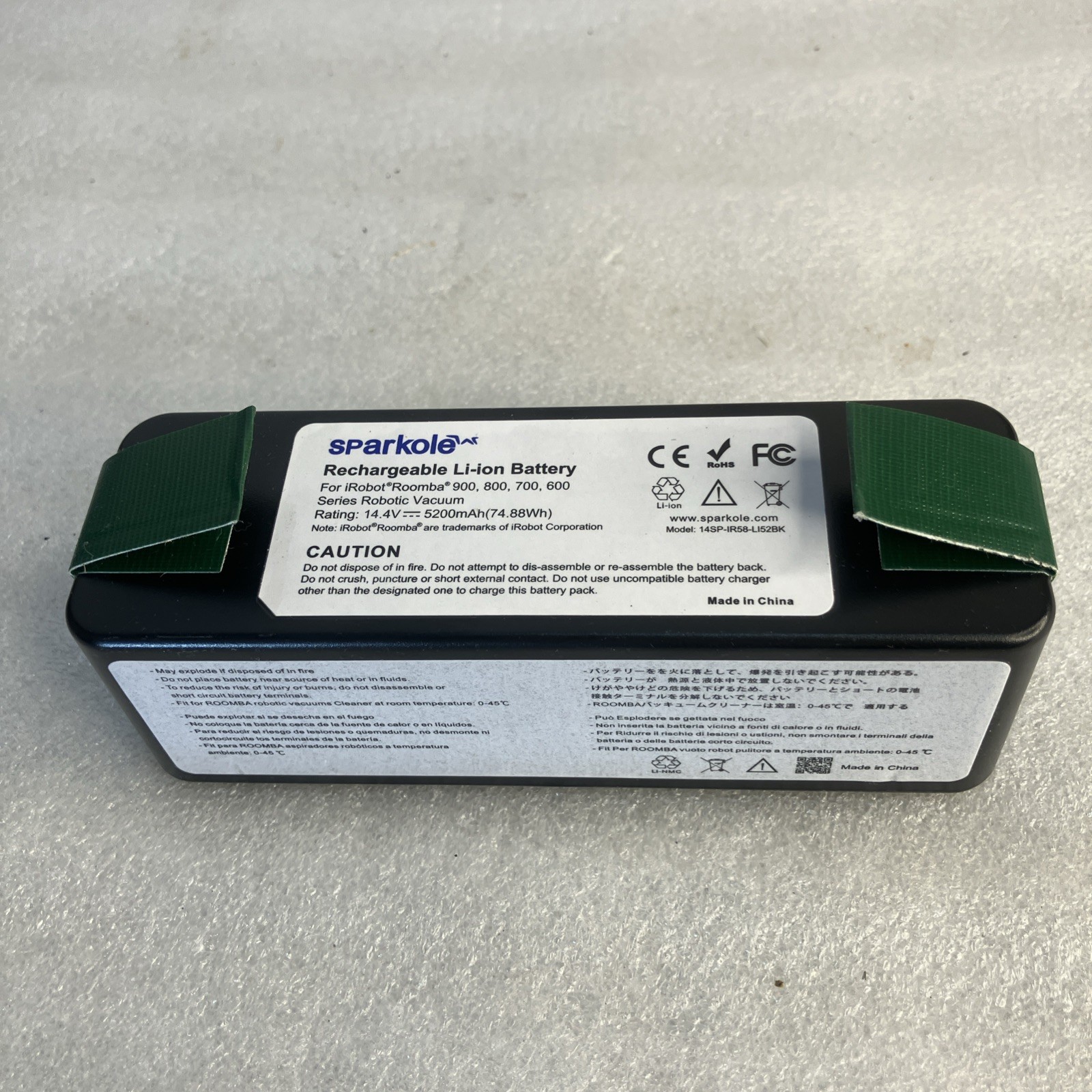 Sparkle Li-ion Battery iRobot Roomba 600, 700, 800, 900 Series Robotic Vacuum