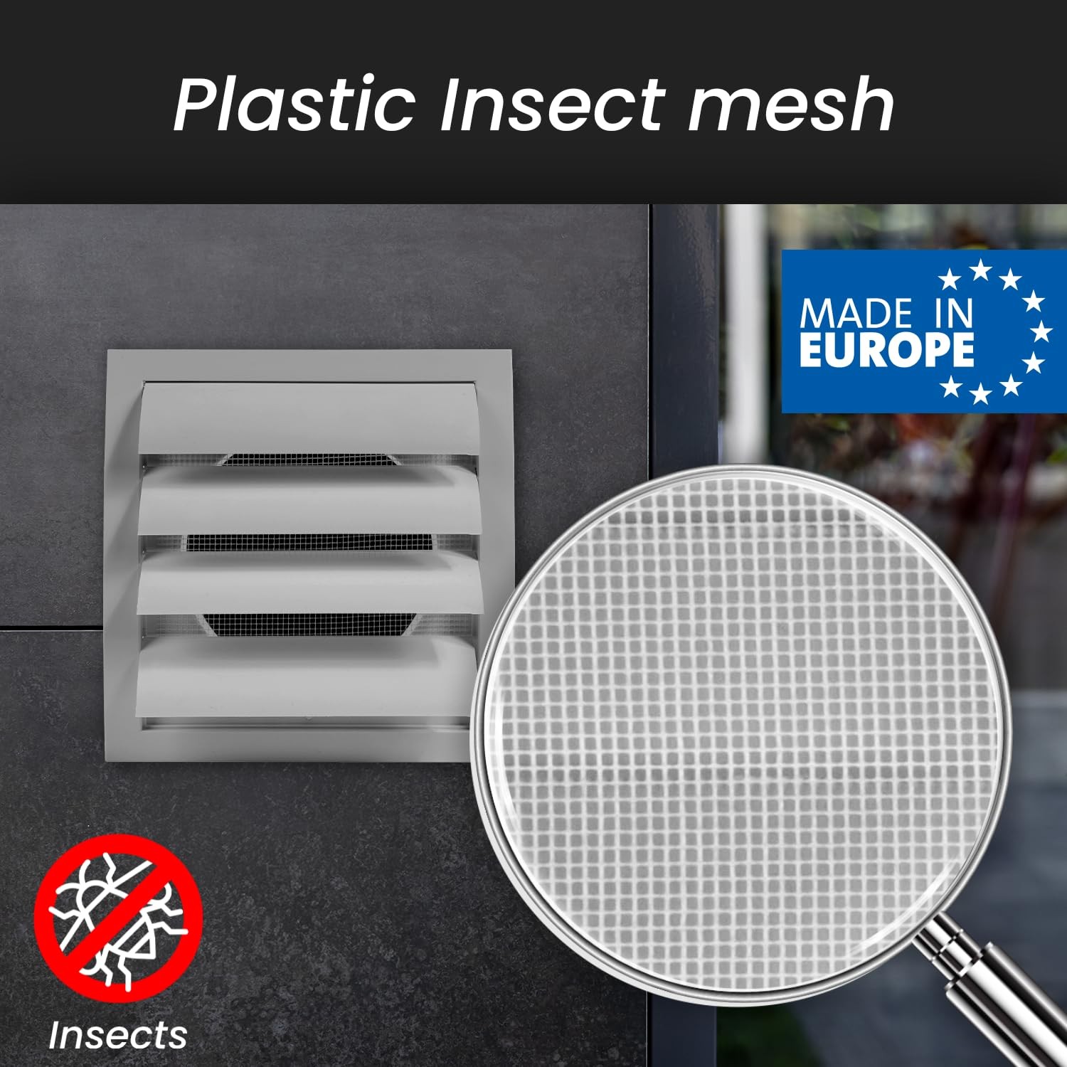 Repa Market ABS Plastic Gray 6 Inch Dryer Vent Cover Outside, 6 Inch Exhaust …
