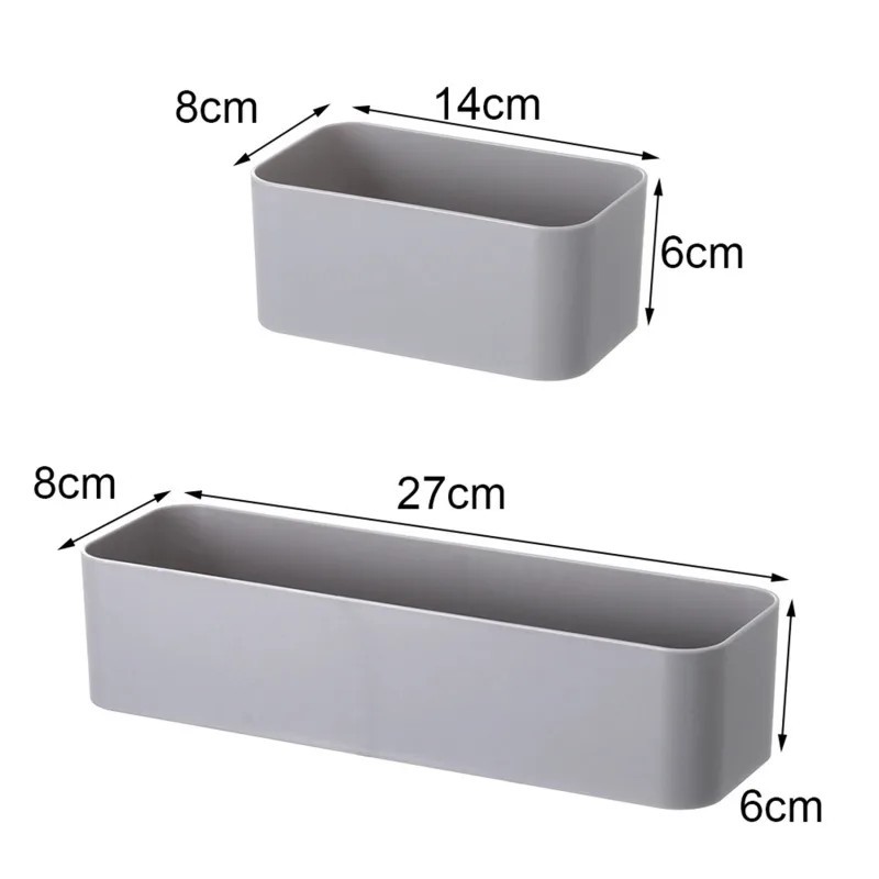 Wall Mounted Remote Control Holder Cosmetic Storage Box Phone Organizer Case 1pc