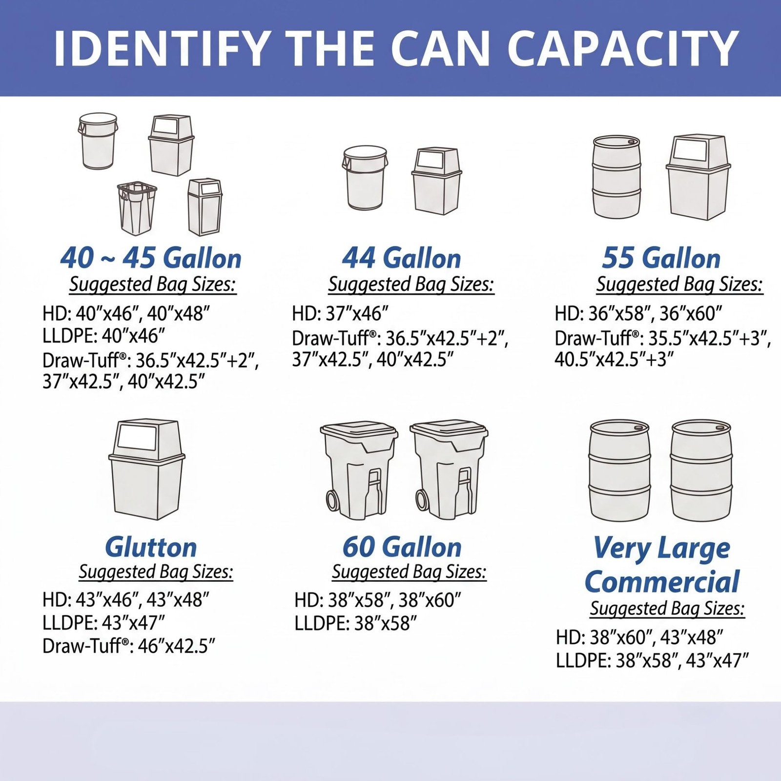 Inteplast Group High-Density Commercial Can Liners, 16 Gal, 6 Microns, 24 X 33,