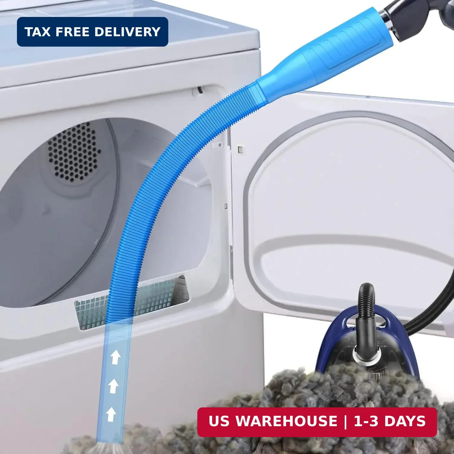 PetOde Dryer Vent Cleaner Kit Vacuum Attachment – Multiple Combinations V1 Lint