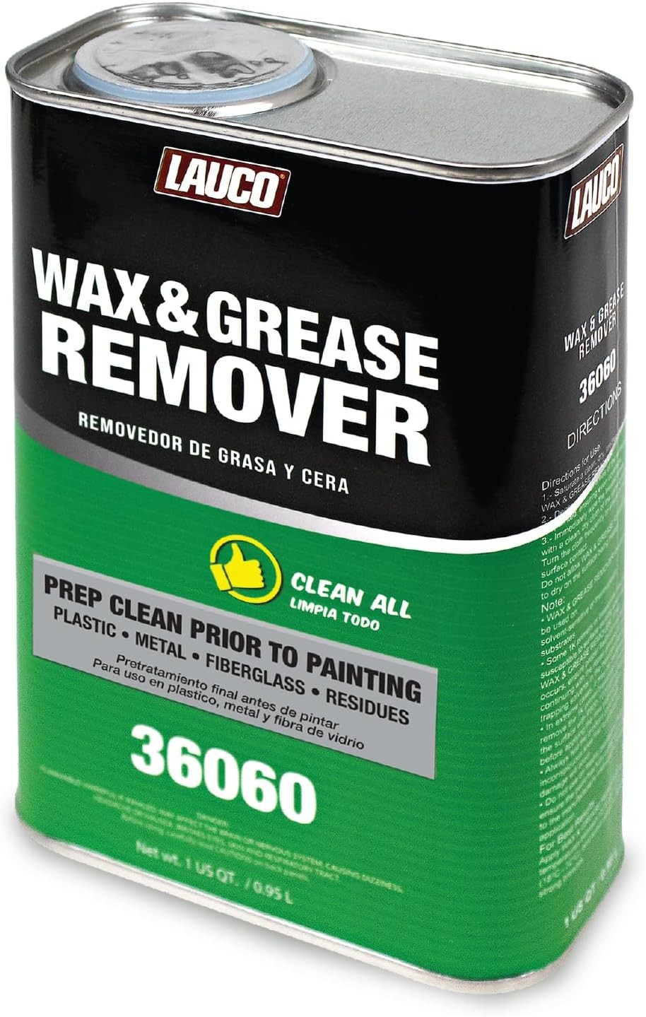 Wax and Grease Remover Multi-Surface Paint Prep Cleaner for Auto Body (36060),
