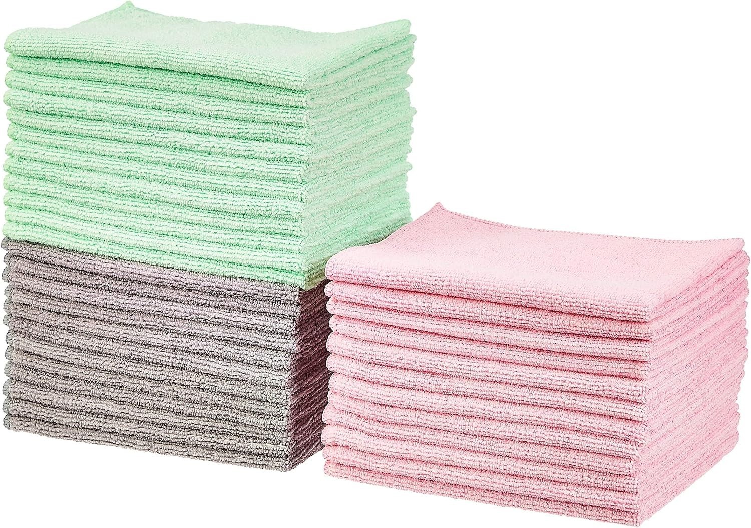 Microfiber Cleaning Cloths, Ultra Absorbent, Lint Free, Streak Free, Non-Abrasiv