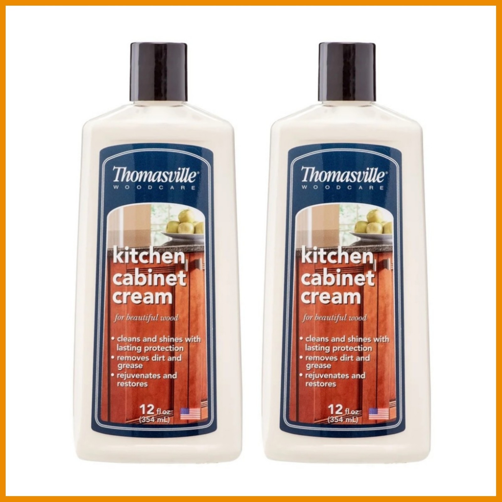 Thomasville Kitchen Cabinet Cream Wood Cleaner Polish Protect 12oz 2 Pack