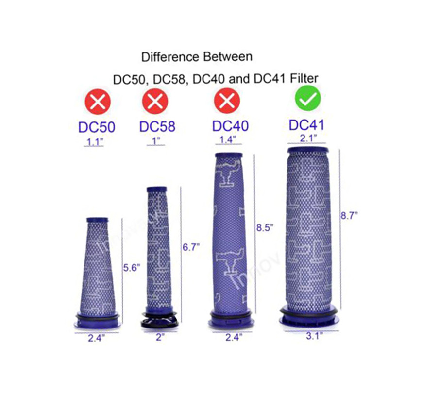 Replacement Pre Post HEPA Washable Filter Kit for Dyson DC41 DC65 DC66 UP13 UP20
