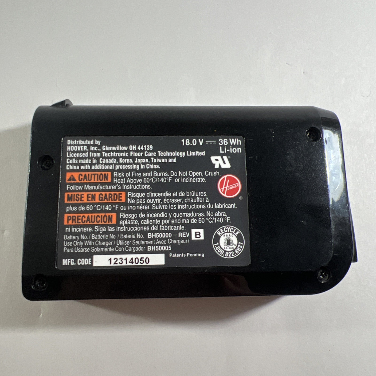 Hoover Linx Battery BH50000 18V 36Wh Lithium Ion For LINX BH50020 Vacuum