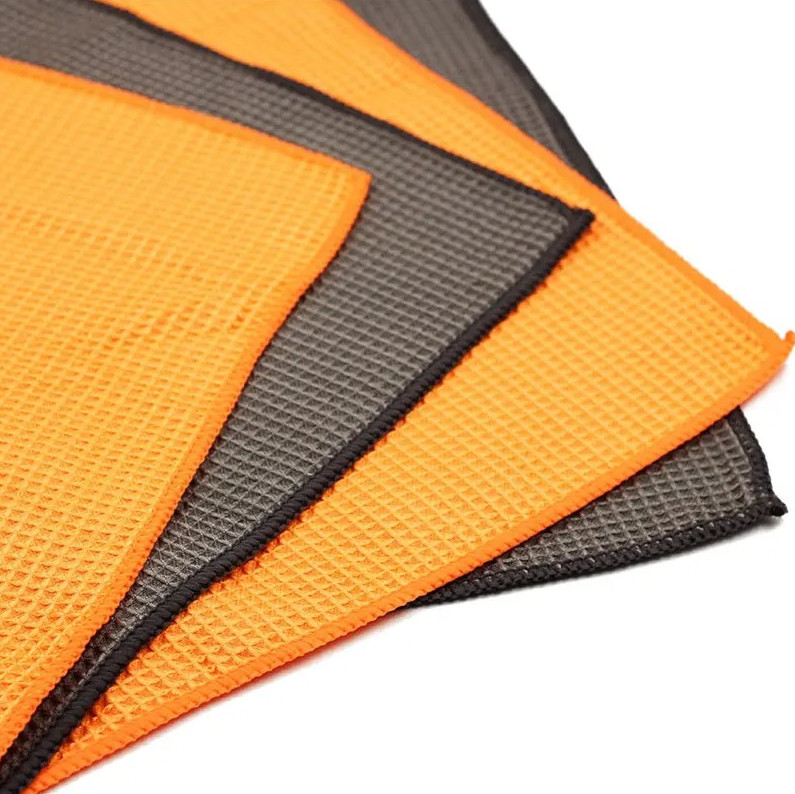2pcs Microfiber Waffle Car Towels 40x40cm Absorbent Cleaning