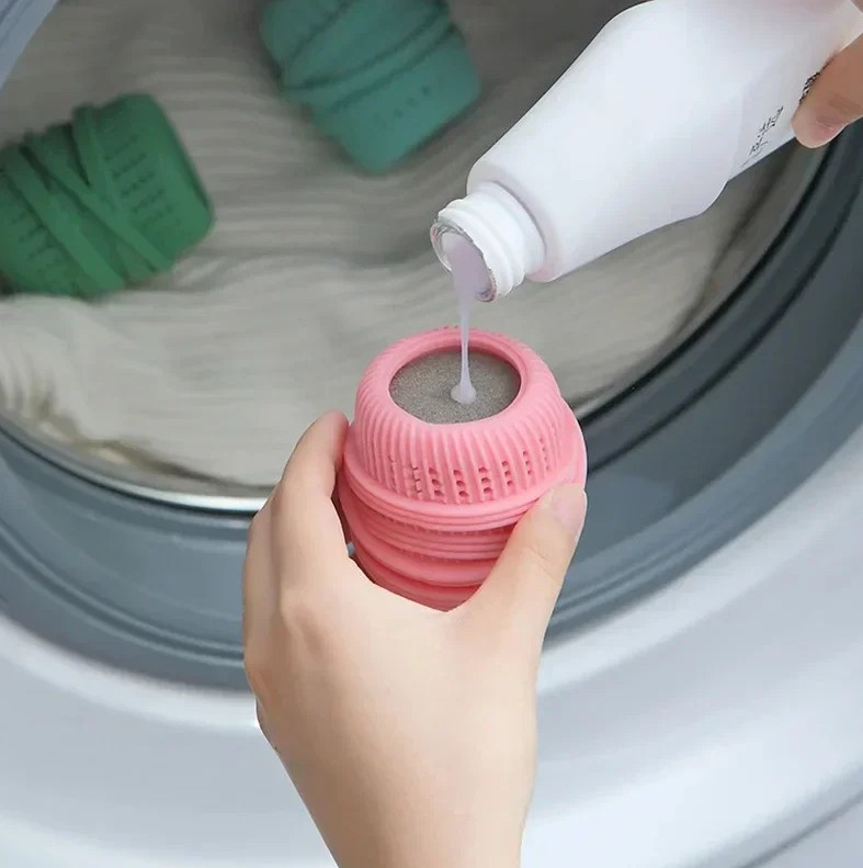 1 pc Laundry Ball Liquid Storage Cleaning Softener Ball Washing Machine Tool