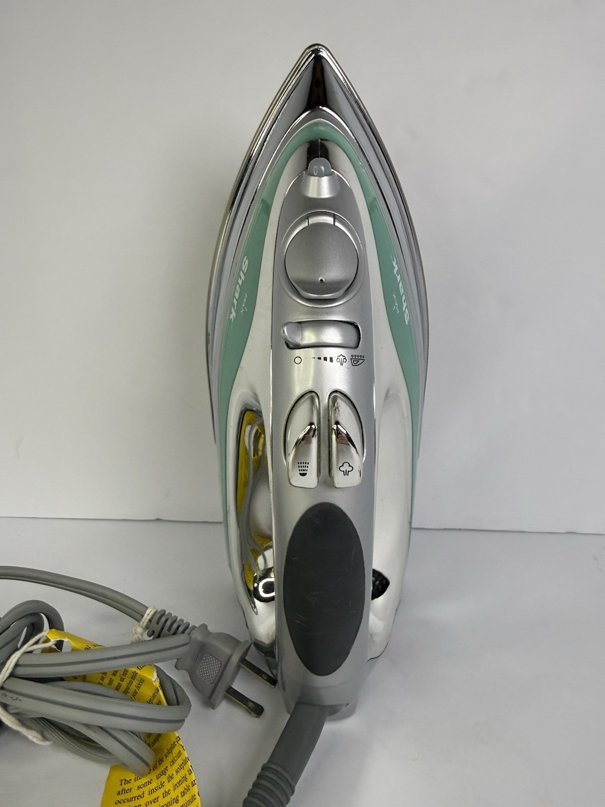 Shark Euro-pro Electric Flatiron GI467 Turquoise & Gray TESTED WORKS 1500 Watts