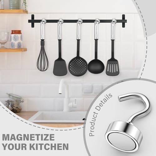 8 Pack Magnetic Hooks for Cruise Cabins 25 LB Magnets Heavy Duty Magnet Hooks fo