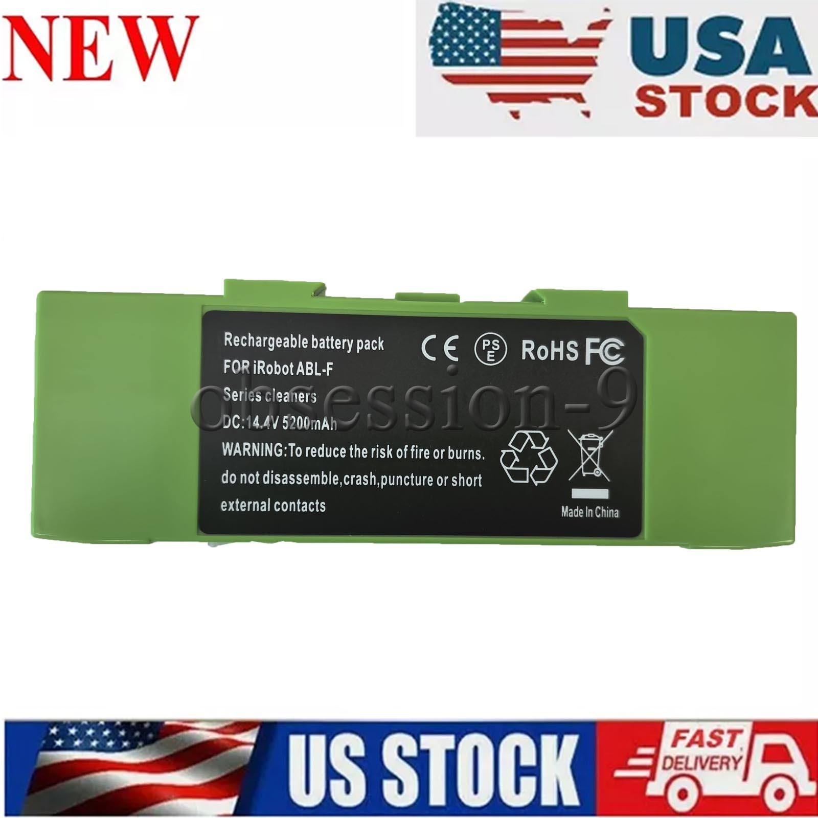 14.4V 5200mAh ABL-F Li-ion Extended Battery for iRobot Roomba J6+ J7+ J8+ J9+