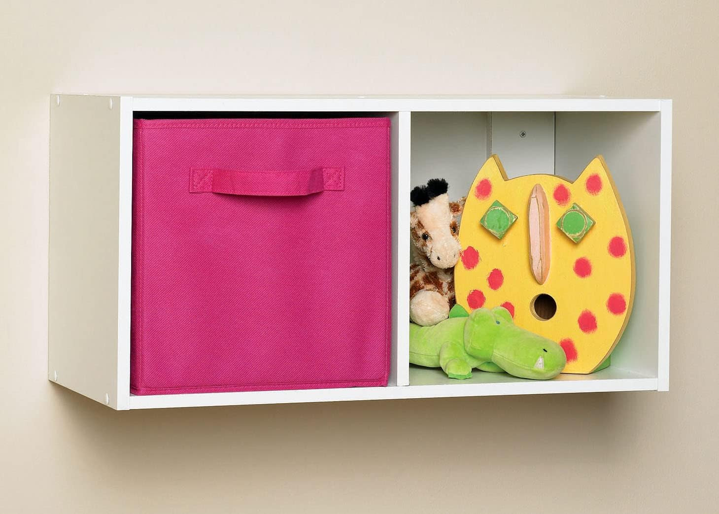 Closetmaid Cubeicals 2 Cube Storage Shelf Organizer Bookshelf, Stackable or Hang