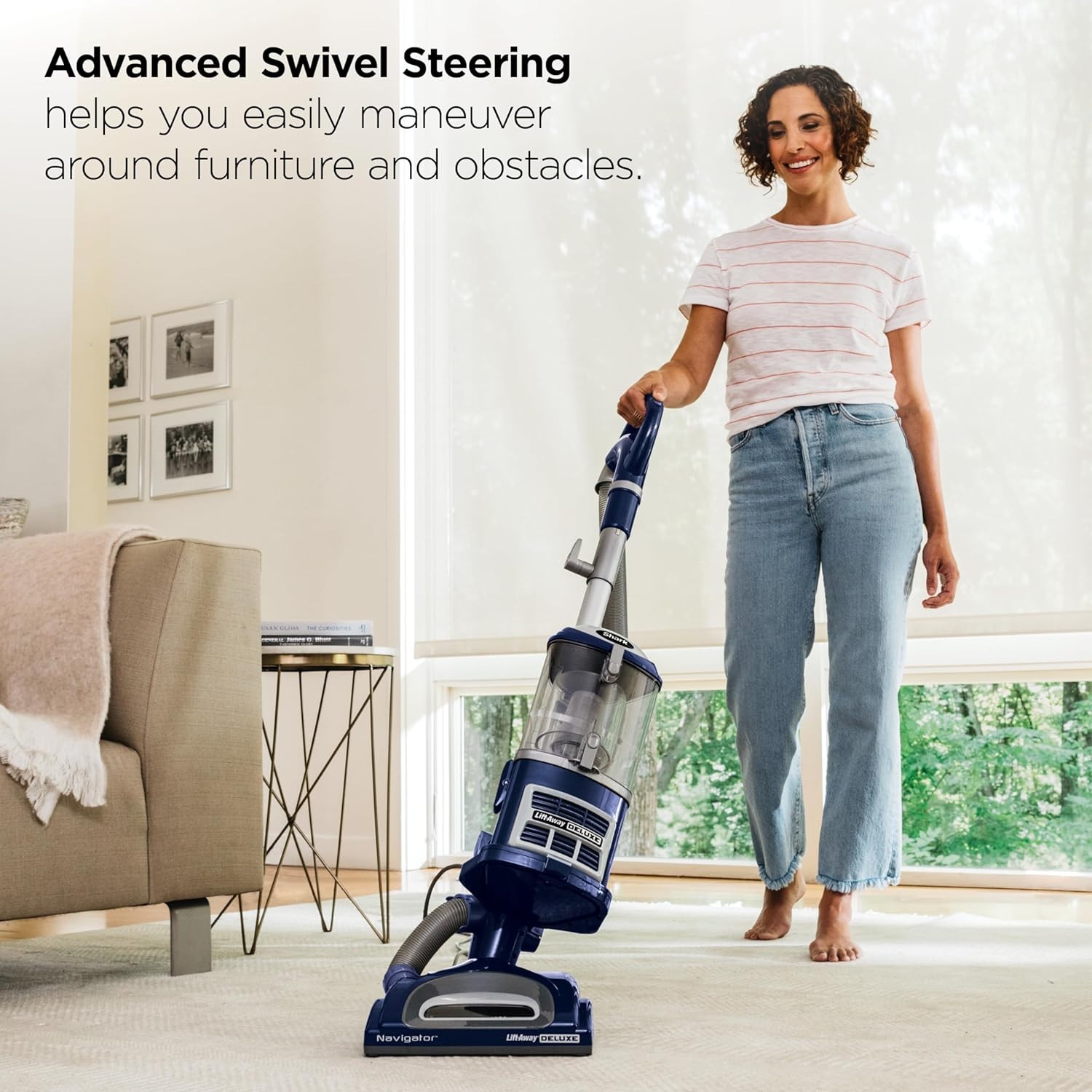 Shark Navigator Lift-Away Deluxe Upright Vacuum NV360 Blue (NN,FREESHIP)