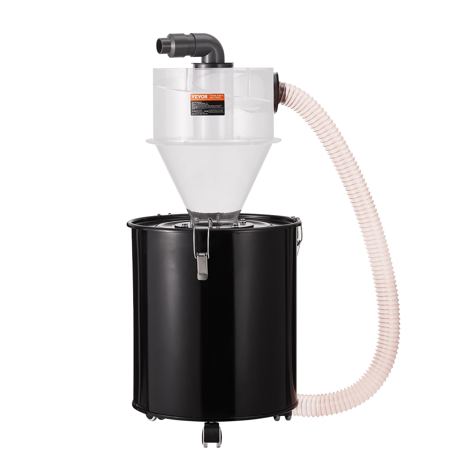 VEVOR 4 Inch Cyclone Separator Dust Collector with 13 Gallon 50L Drum Kit