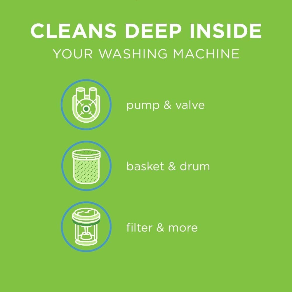 Affresh Washing Machine Cleaner 6 Tablets 6-Month Supply Pack of 1 USA
