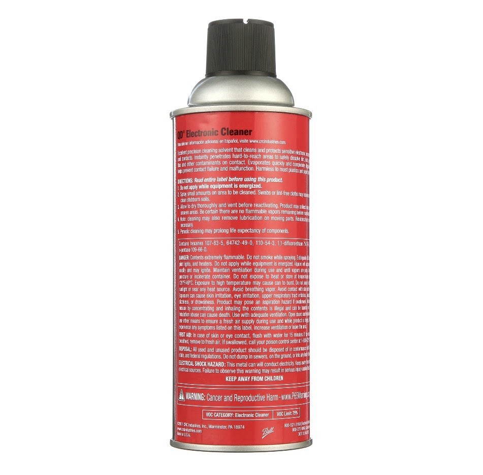 CRC Electronic Cleaner Spray – Quick Dry Aerosol 11 oz 2 PACK