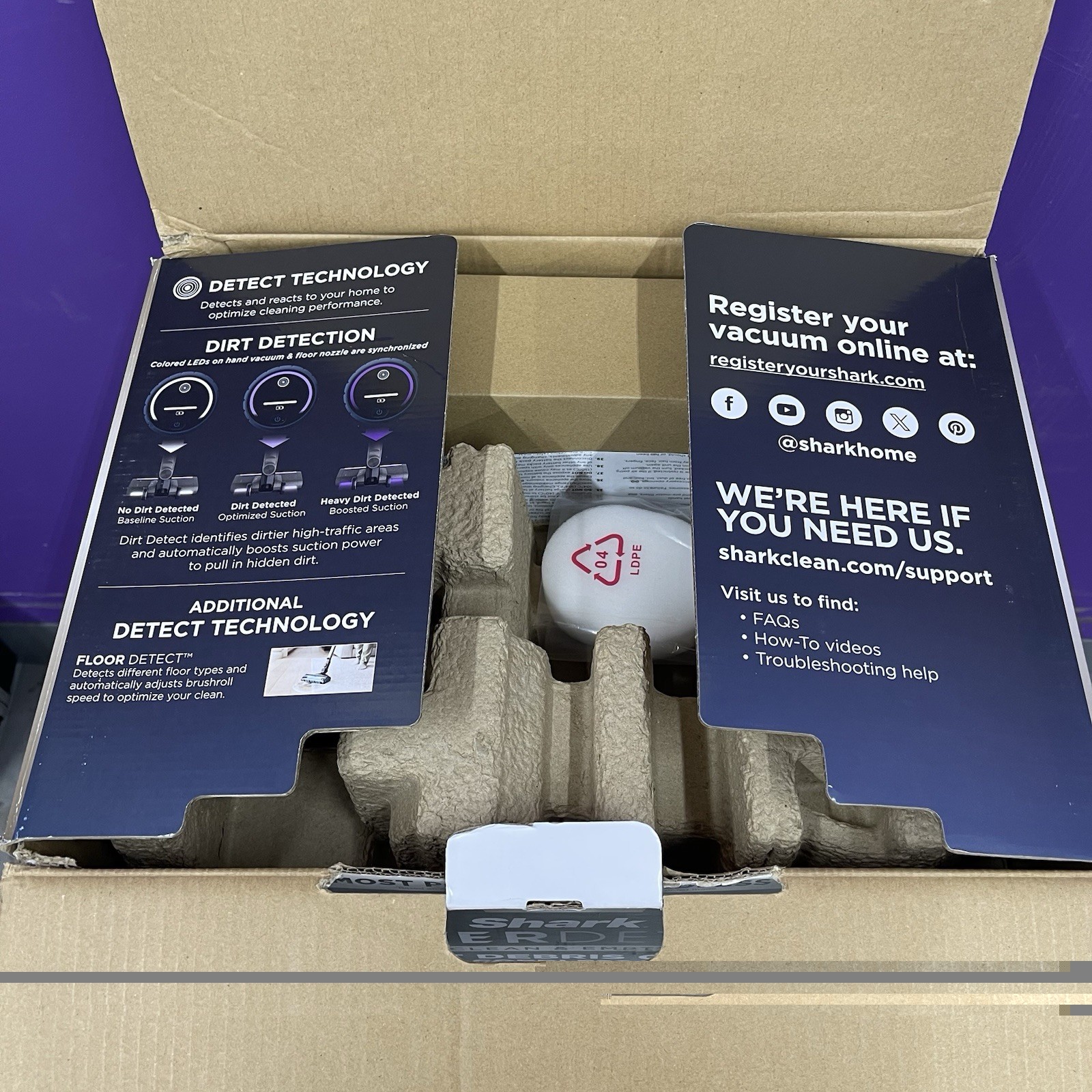 Shark PowerDetect Clean & Empty Cordless Stick Vacuum IP3150 | Open Box