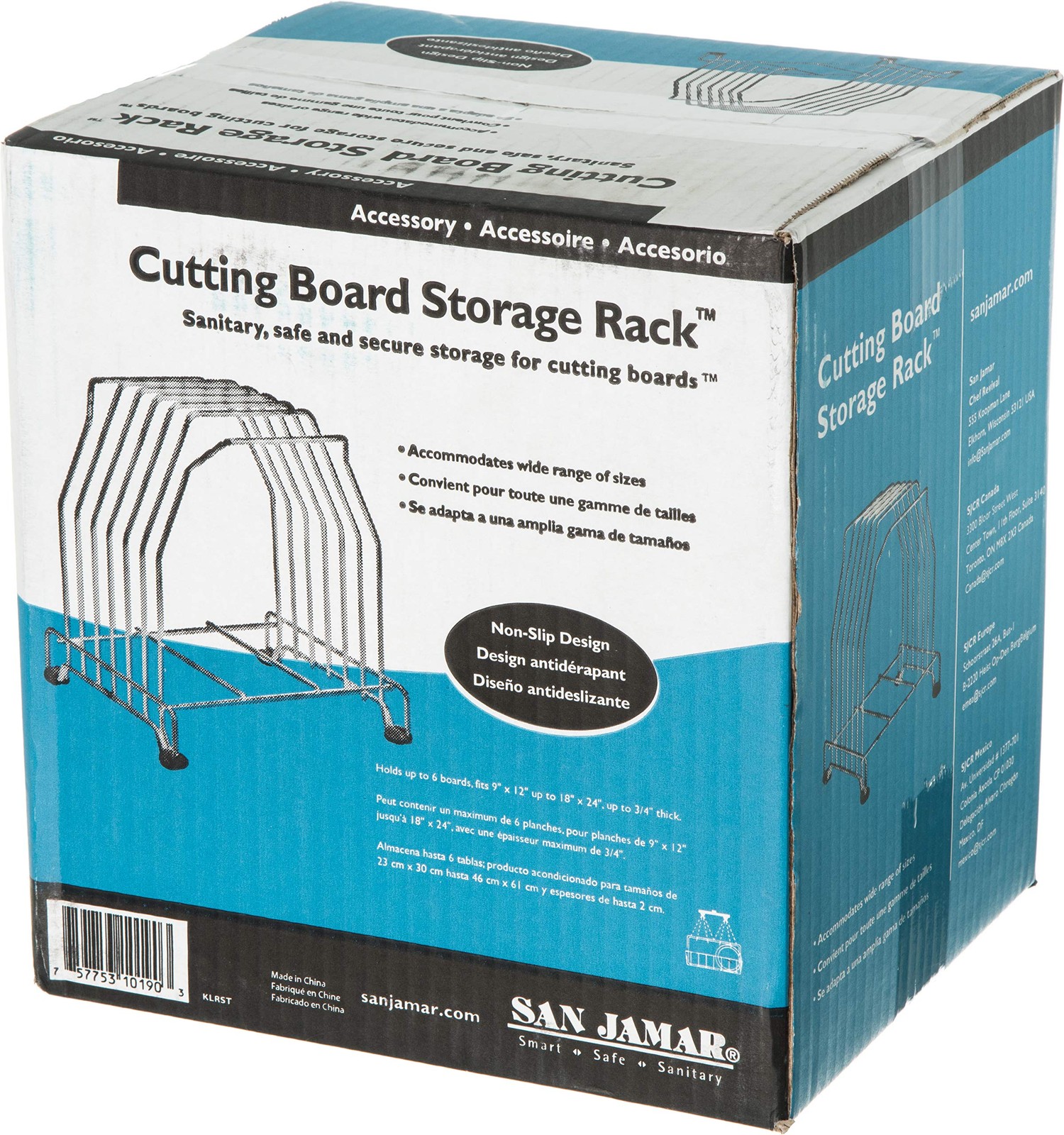 San Jamar KLRST Cutting Board Rack 10.7 in L x 11.02 in H 1-Pack