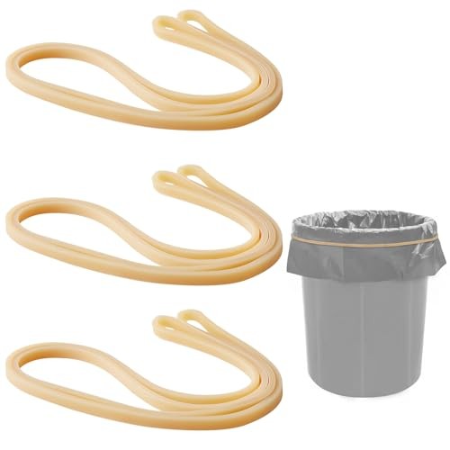 Rubber Bands for 32 55 Gallon Trash Cans Value 3 Pack yellow Size Circumference