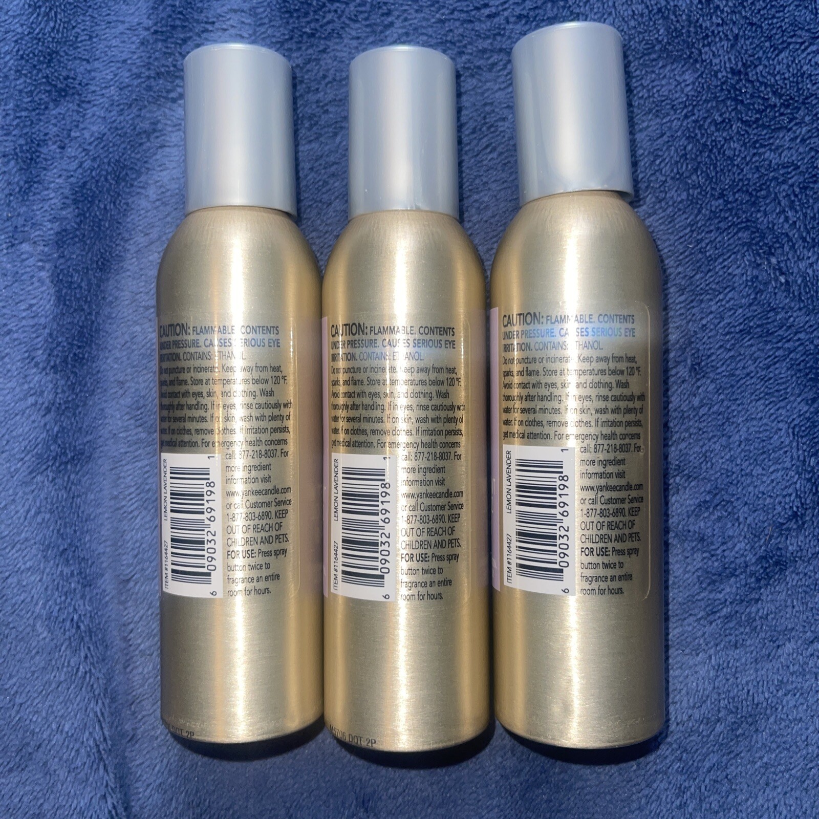 (Lot Of 3) Yankee Candle Lemon Lavender Concentrated Room Sprays 1.5 oz