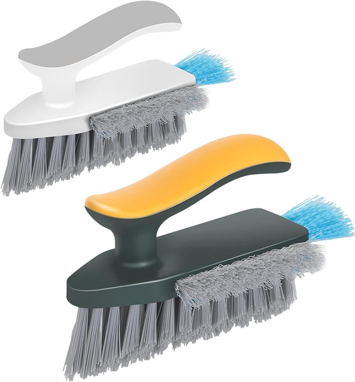 Scrub Brush, Scrubbing Brush with Scraper, V-Shape Stiff Bristles Hand Scrub Bru