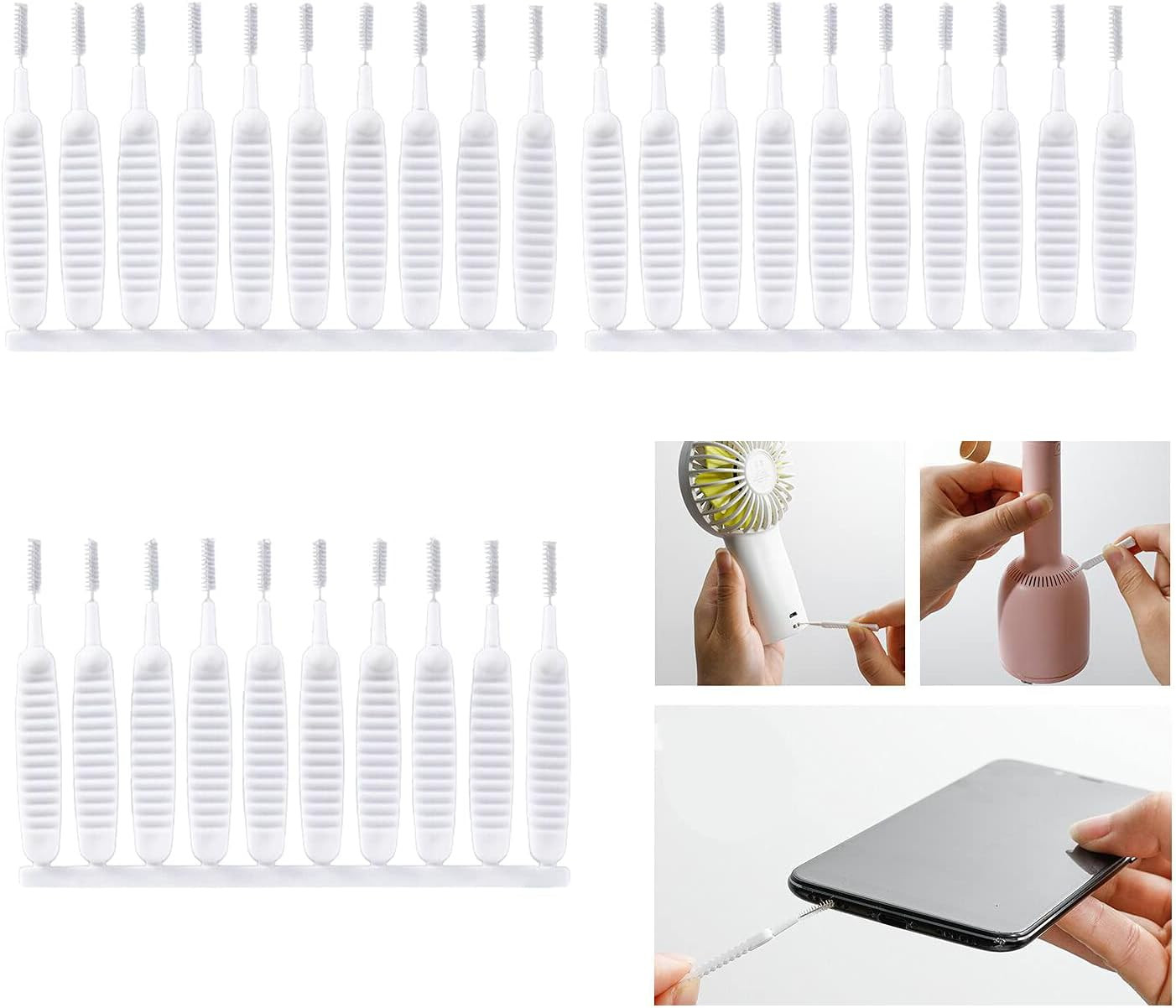 ELANE 30 Pcs Shower Head Cleaning Brush,Gap Hole Anti-Clogging Cleaning Brush,Ti