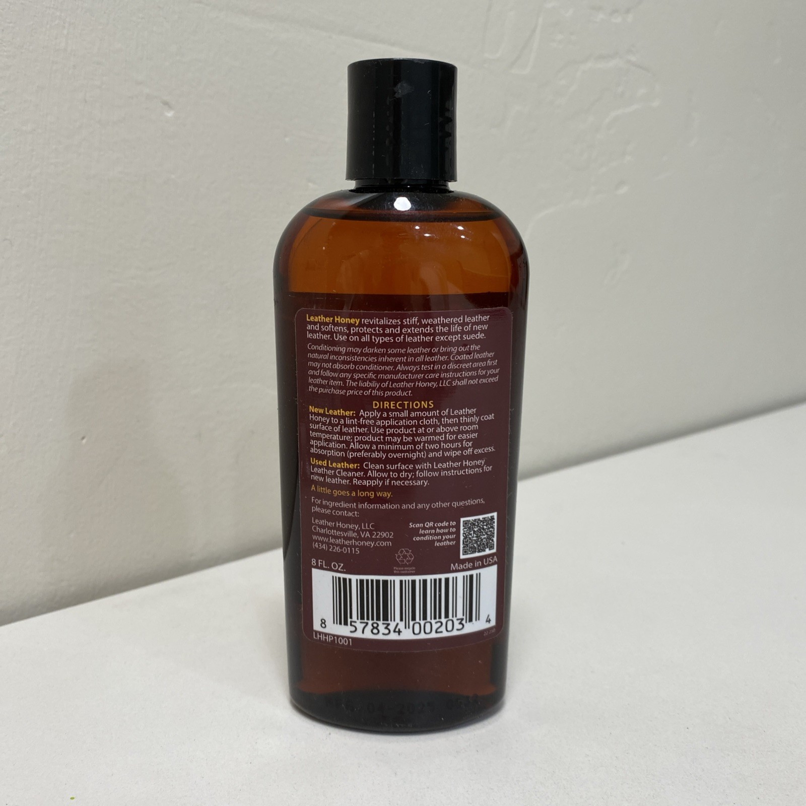 Leather Honey Leather Conditioner 8 Fl Oz