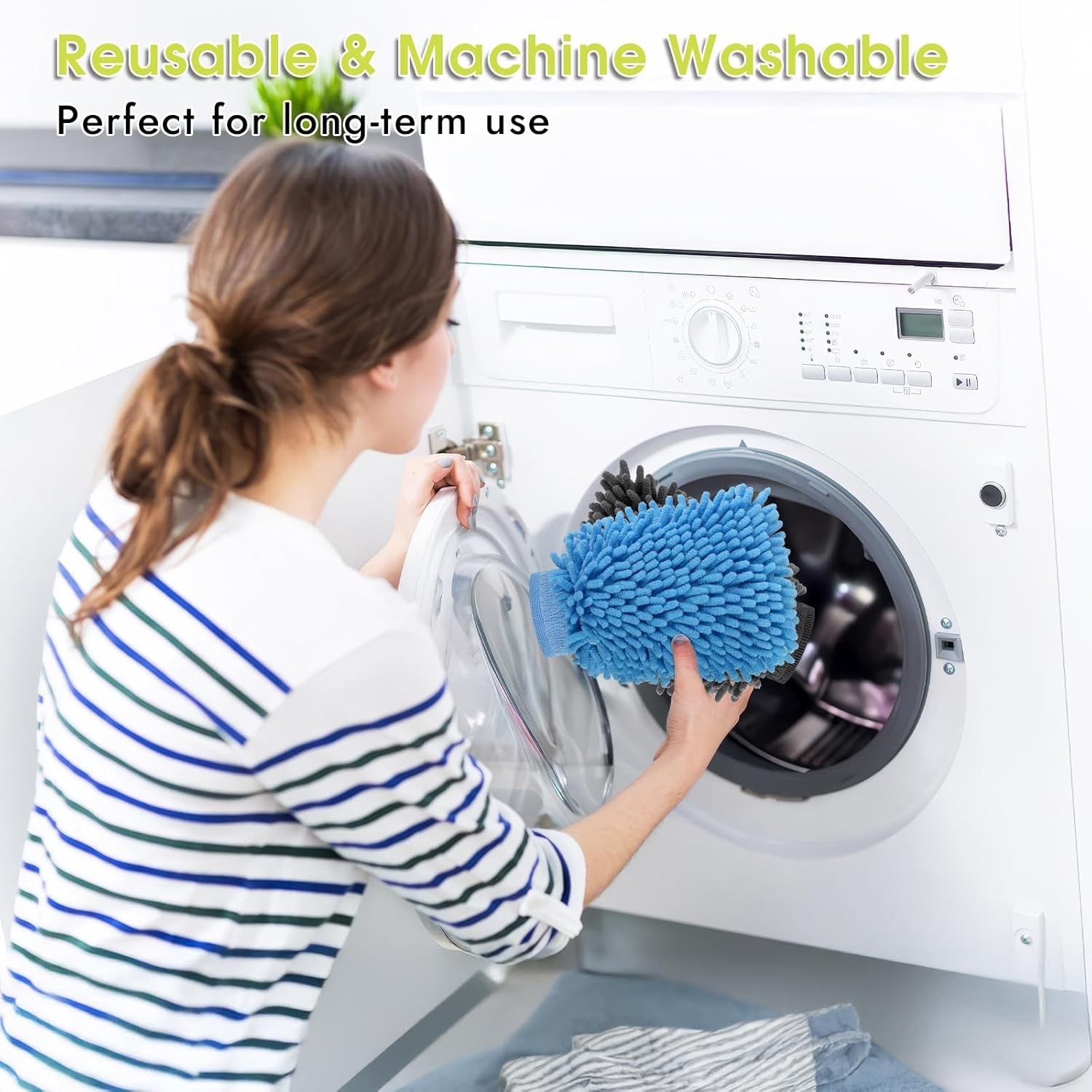 3 Pack Microfiber Car Wash Gloves Highly Absorbent Scratch Free Wash Mitts