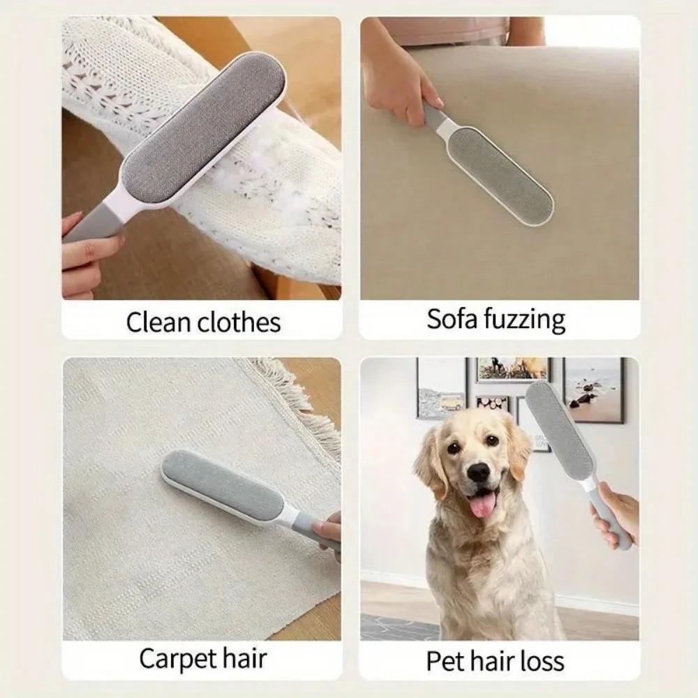 Reusable Double-Sided Lint Brush – Electrostatic Pet Hair Remover for Easy