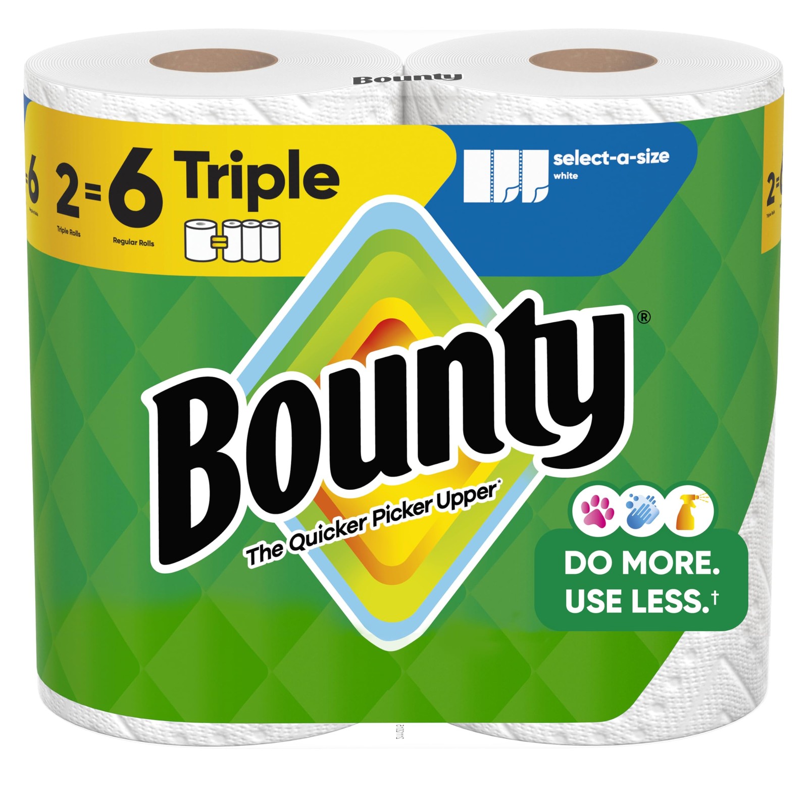 Bounty Select-A-Size Paper Towels, White, 2 123 Sheet (Pack of 2), White