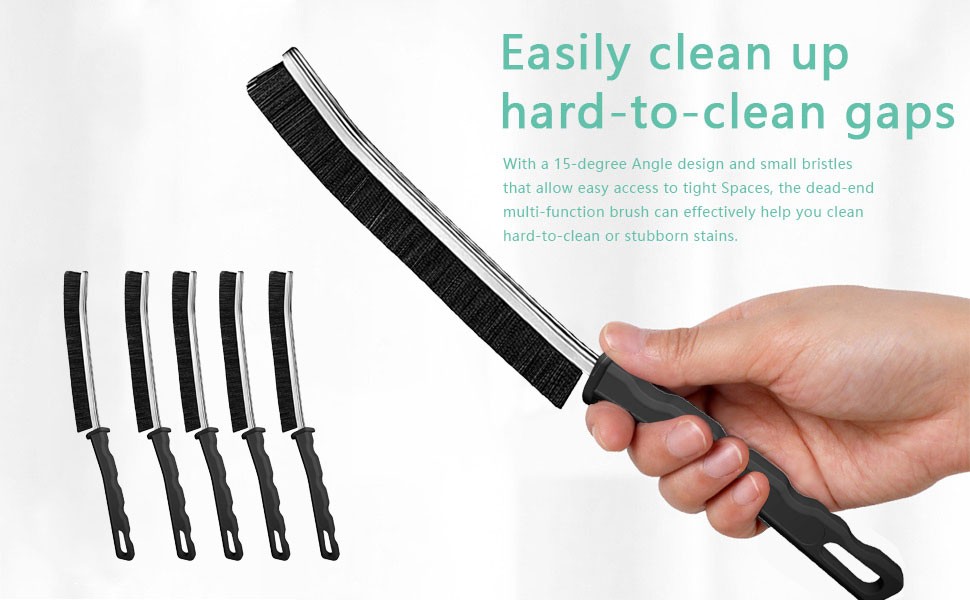 Crevice Cleaning Brush Set, Hard Bristle Gap Cleaning Tool, Ultra-Fine Nylon