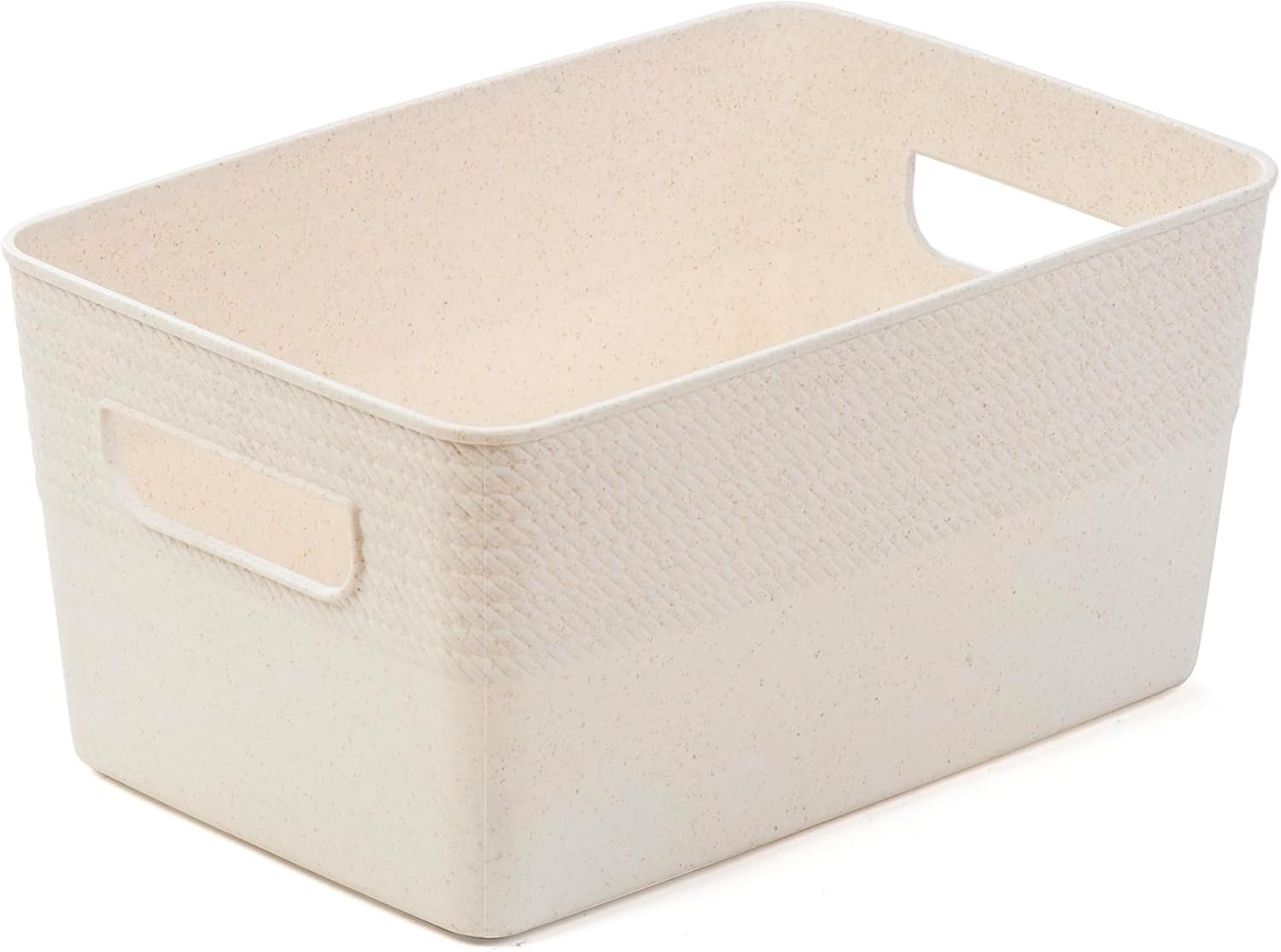 Plastic Storage Bins, 5 Liter – 3 Pack, Natural | Plastic Bins for Organization