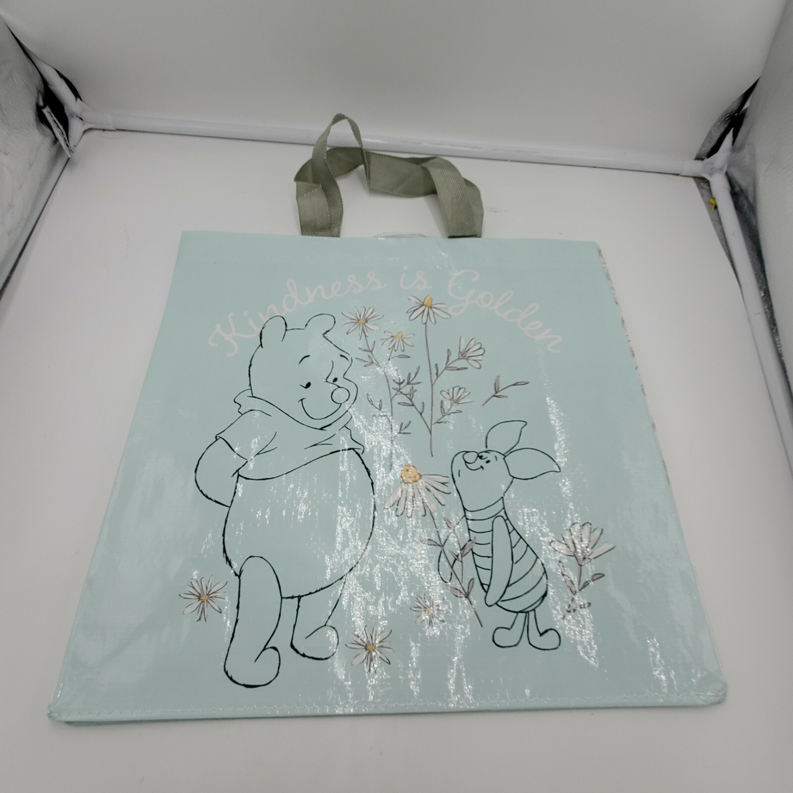 Tesco Winnie the Pooh Piglet Tote Bag Bear Daisy Kindness Good Things Mint Green