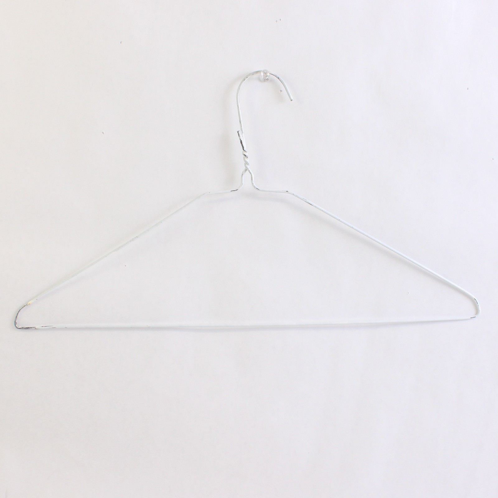 Lot of 20 White Wire Hangers for Clothing Shirts Standard Adult Size