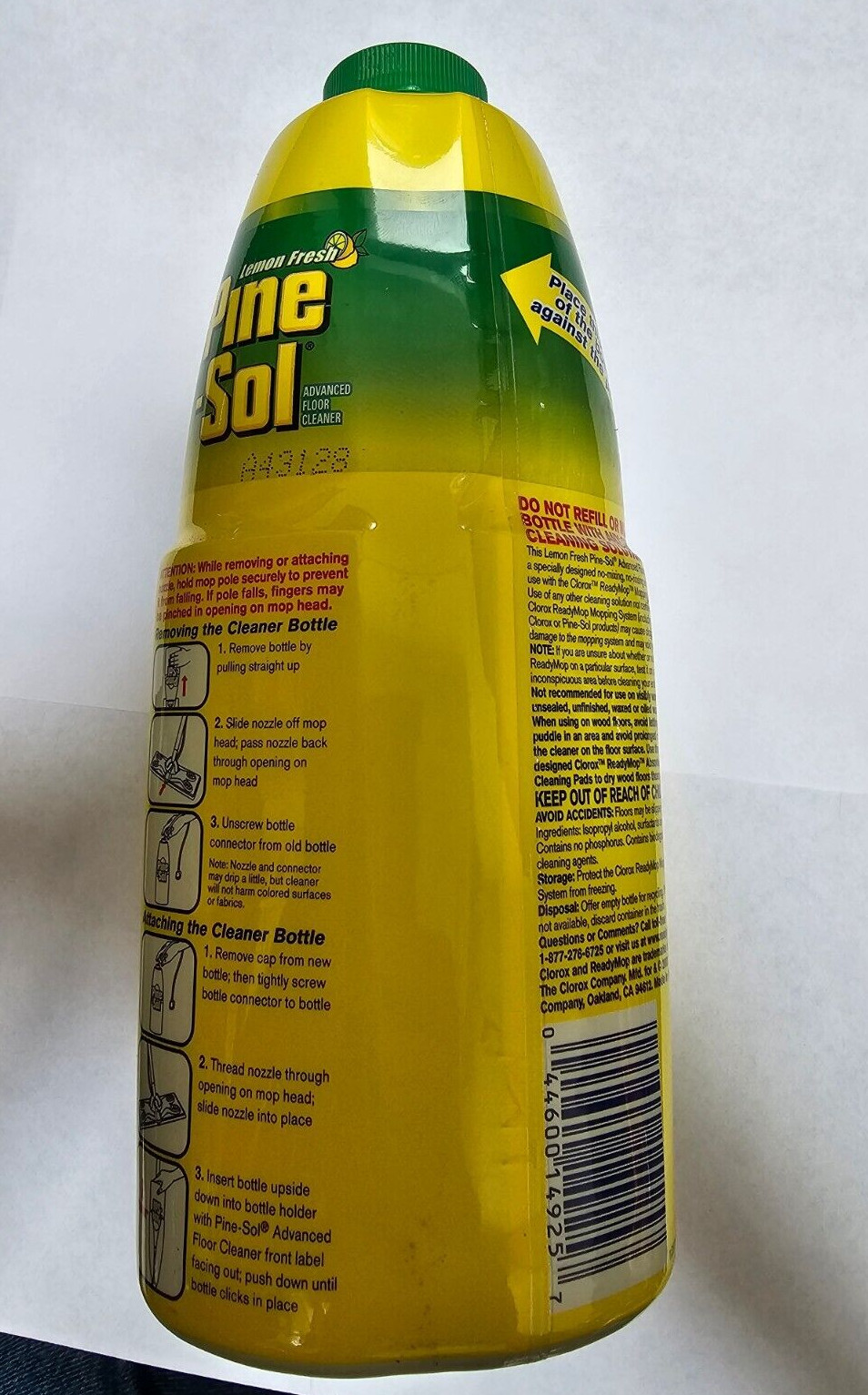Clorox Ready Mop Pinesol Lemon Fresh Advanced Floor Cleaner Refill Bottle 24 oz.