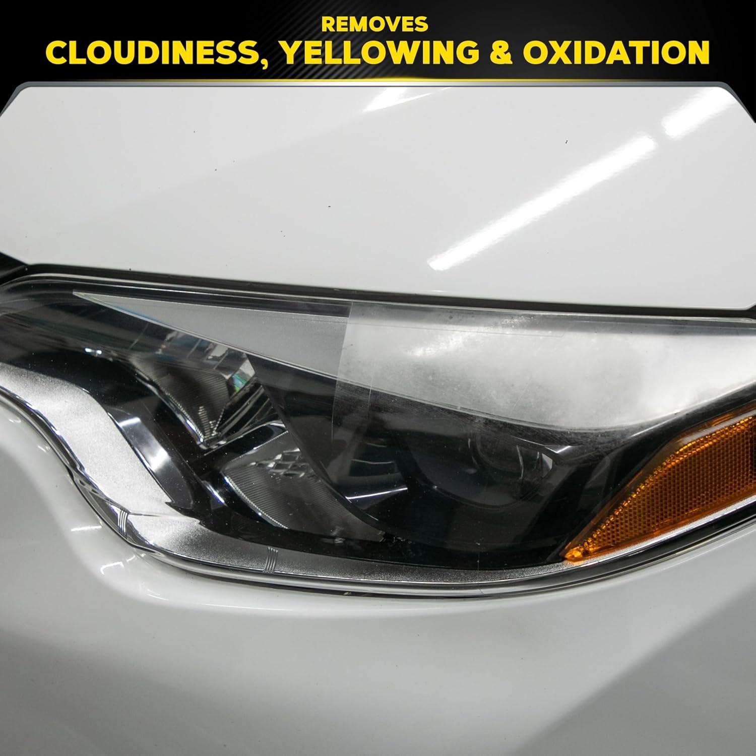 Headlight Restoration Polish for Plastic Clarity, Removes Yellowing & Cloudiness