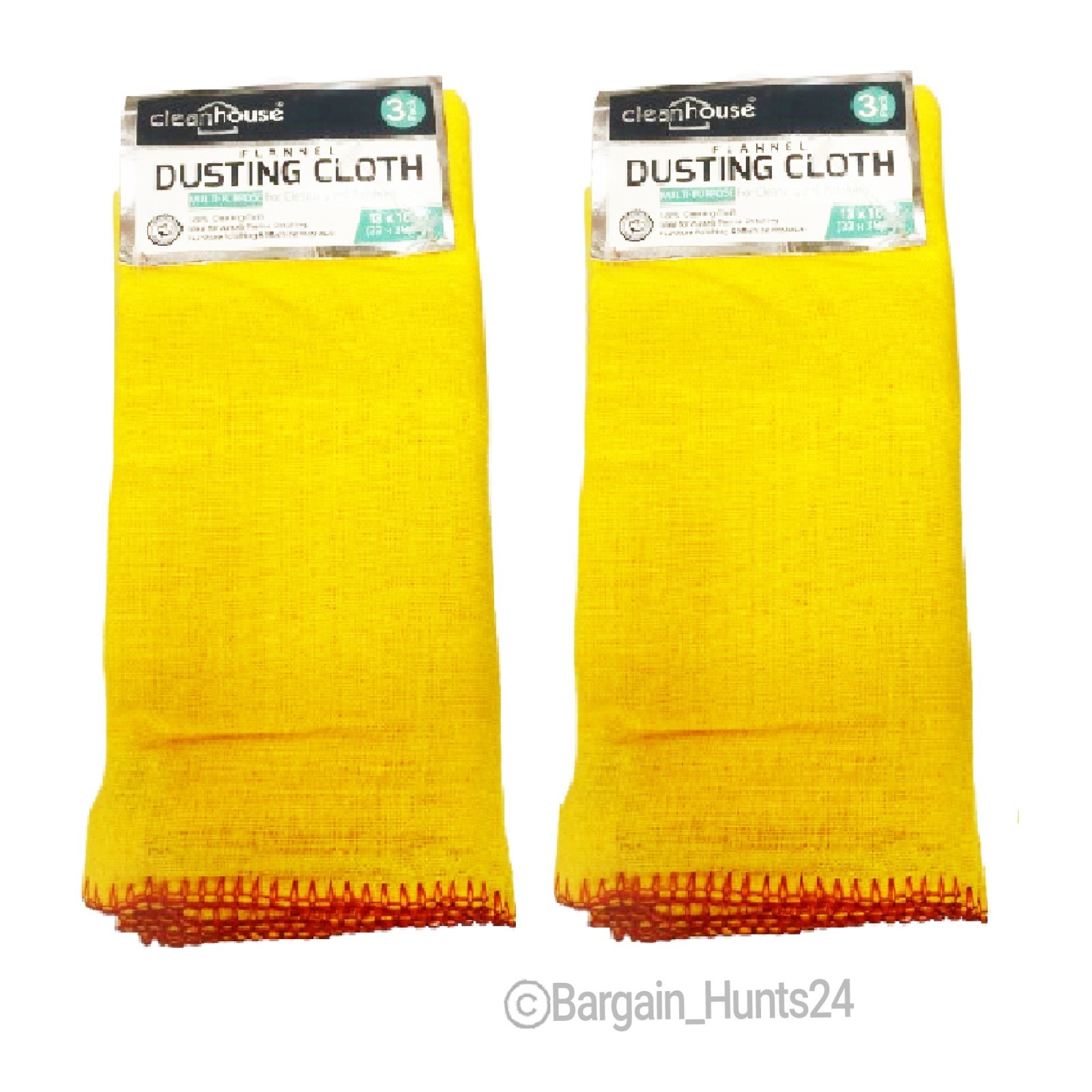6 Count Cleaning Cloth Yellow Dust Towel Rag Car Polishing Detailing (Pack of 2)