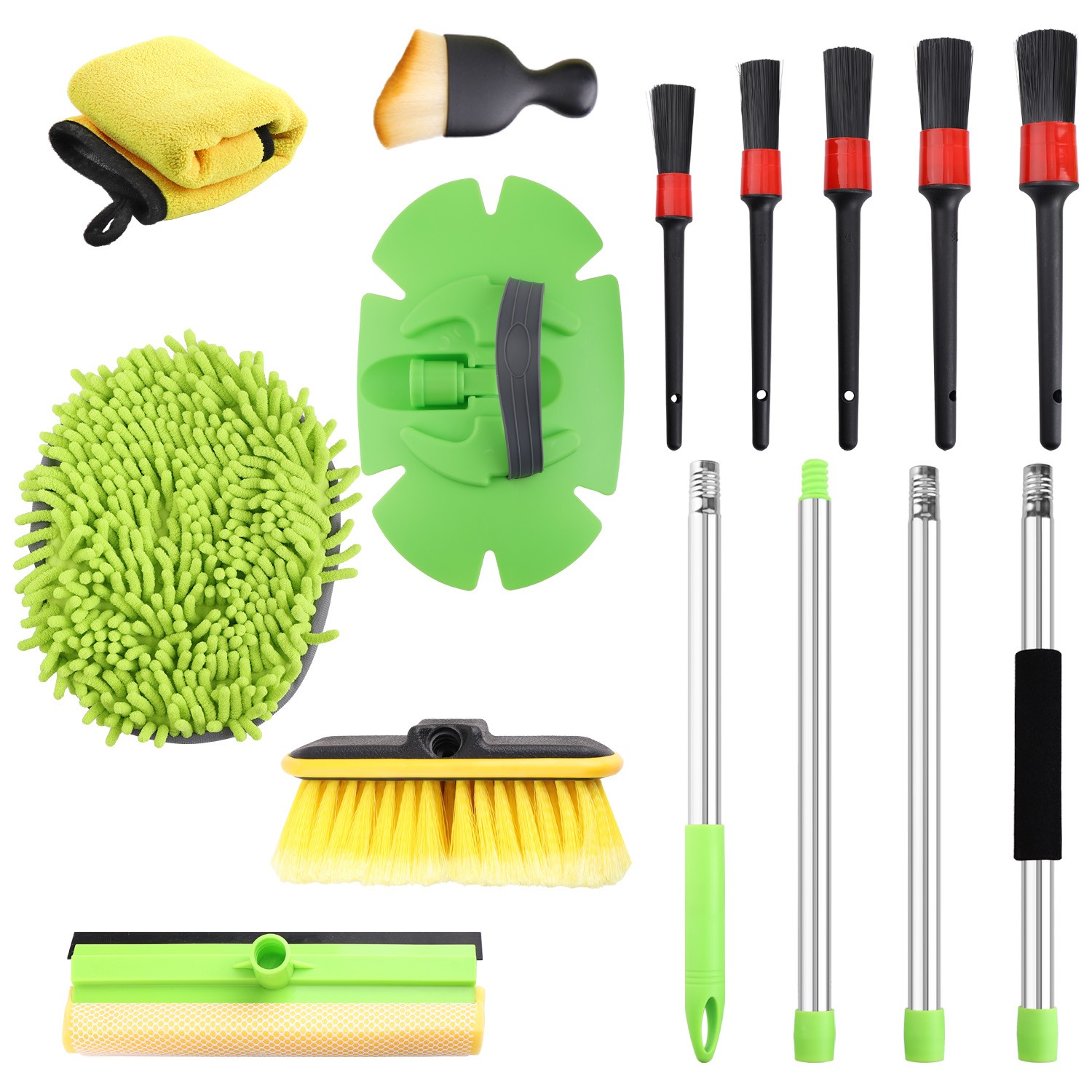 62″ Car Wash Brush with Long Handle, 12PCS for Car RV Truck Boat Wash