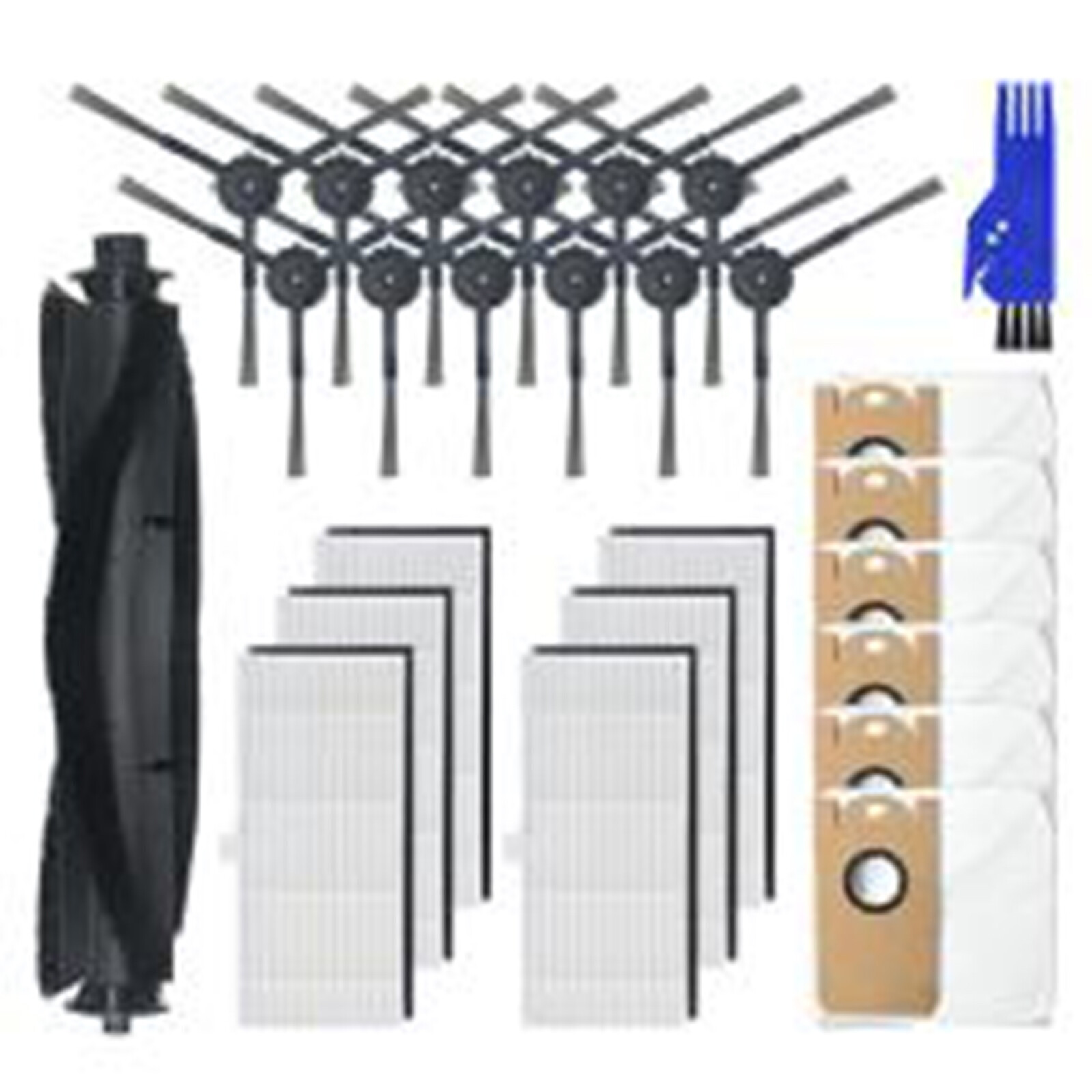For VIOMI S9 Vacuum Cleaner Parts Side Brush Filter Mop Cloth Dust Bag Kit