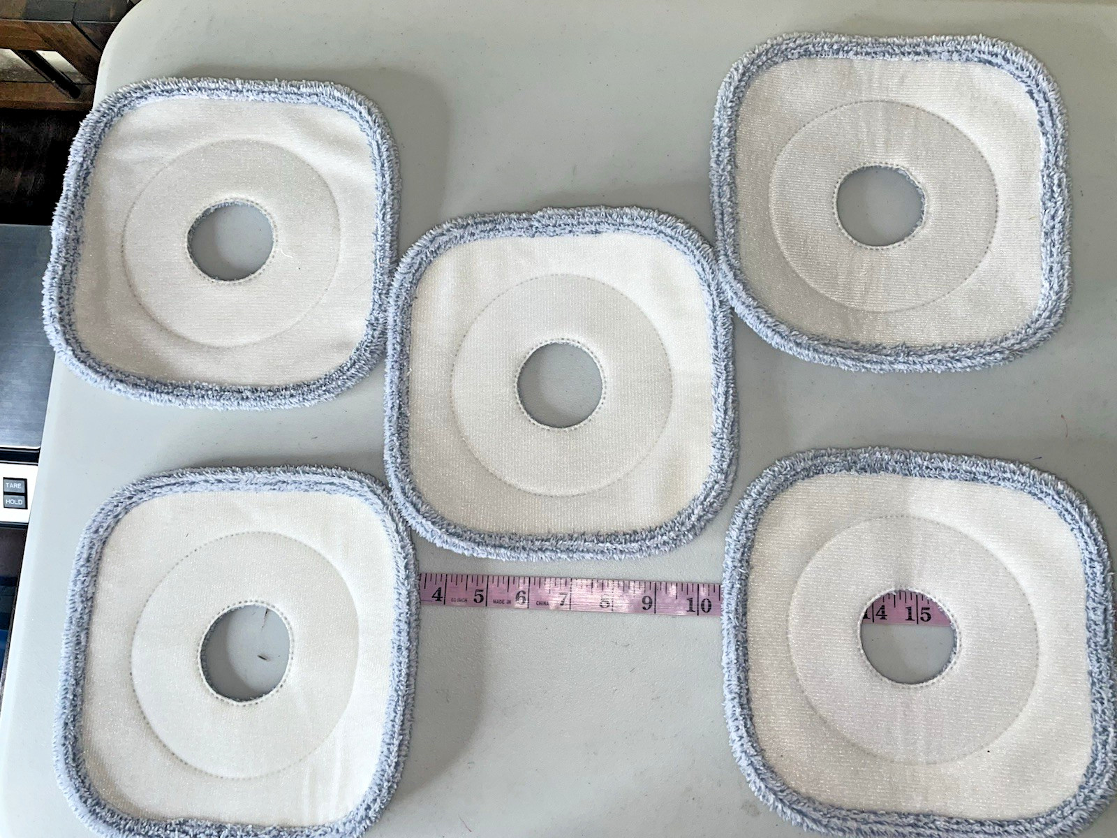 5 Square Mop Replacement Pads for True and Tidy 9×9 Inch Microfiber Refills