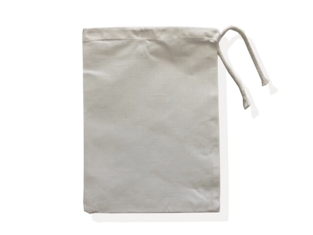 White Poly – Cotton Bags, Reusable Produce Bags, Single Drawstring – lot