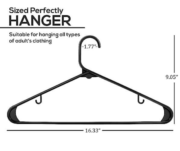 Utopia Home Plastic Hangers 20 Pack – Skirt Hangers Assorted Colors , Sizes