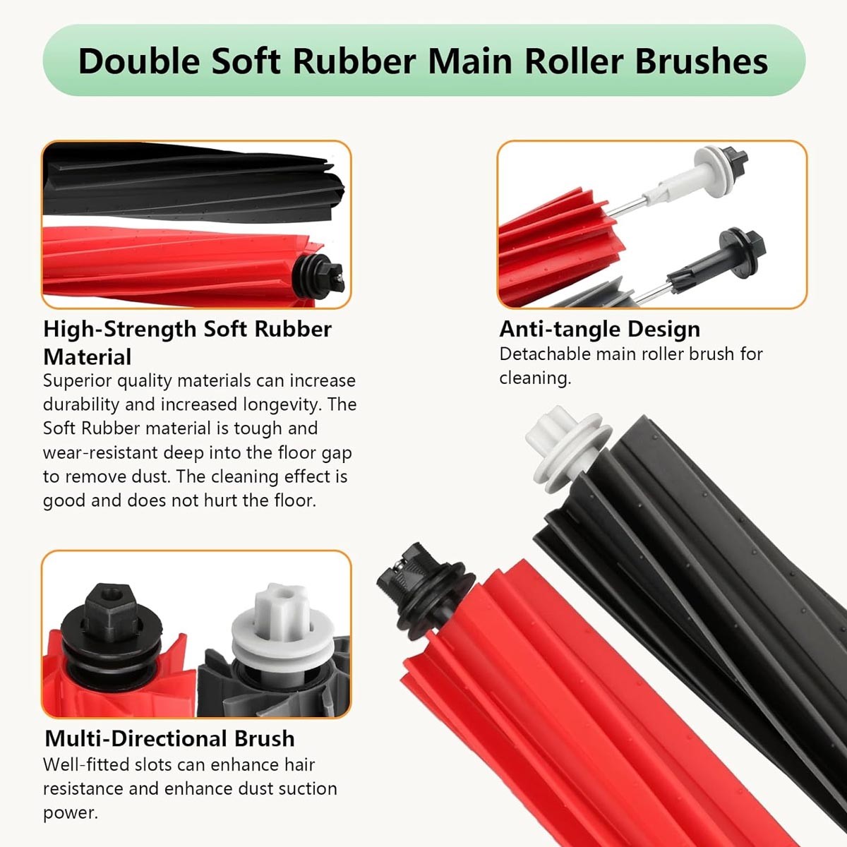 Replacement Accessories Kit For Roborock Q8 Max /Q8 Max +/Q5 Pro Vacuum Cleaner