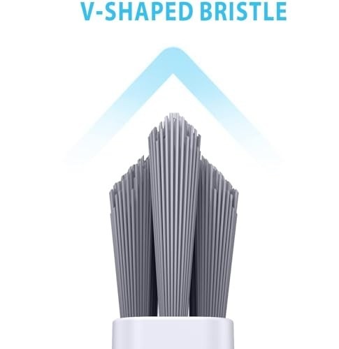 Grout Cleaner Brush V Shape Set 2 Pack Stiff Bristle Scrub Brush for Tile Floor