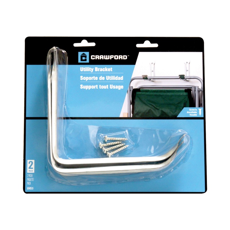 Crawford UHS3 Silver Steel 20 lbs. Utility Medium Ladder Hook 5.2 L in.