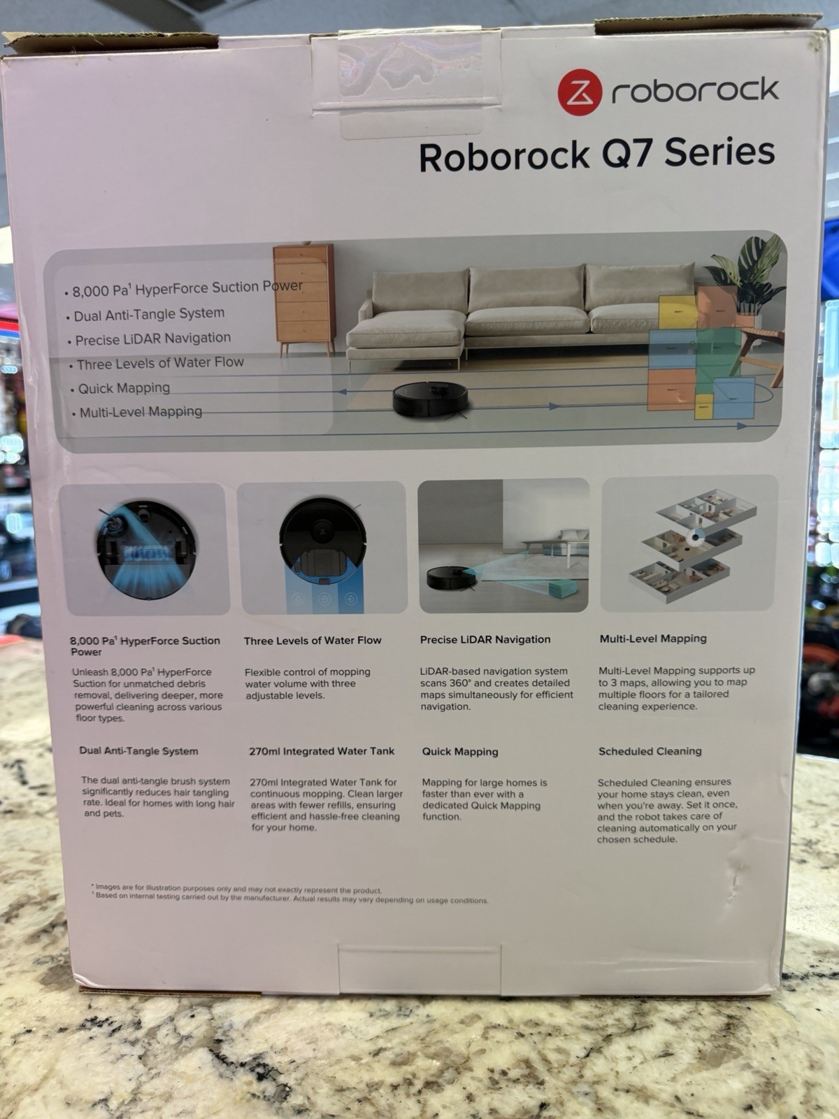 Roborock Q7 Robot Vacuum New Sealed Black..
